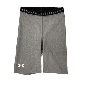 Under Armour Heatgear Bike Shorts Womens XS Extra Small Gray Compression Pull On